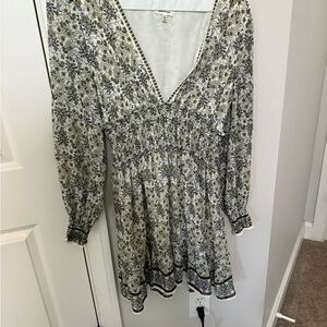 Max Studio Cream and Black Floral Dress
